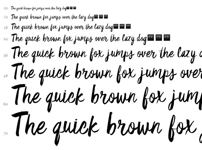 Star Dust font waterfall